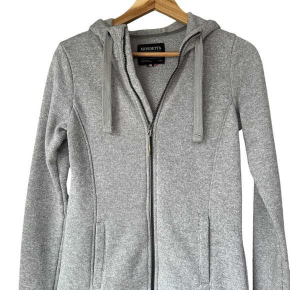 Mondetta Sport Gray Zipper Front Long Sleeve Coat Jacket, Small - Picture 2 of 9